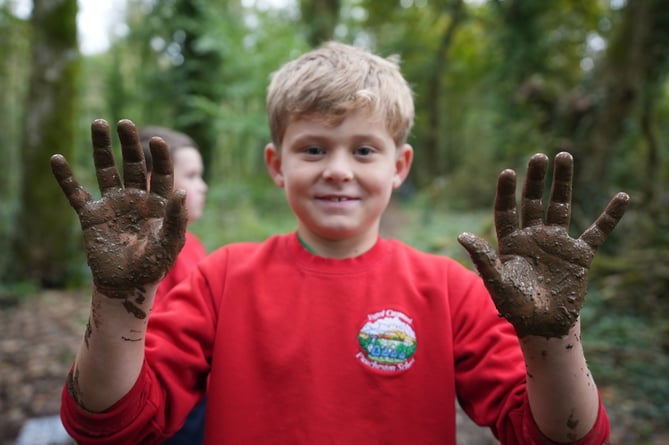 Pupils enjoyed a range of outdoor activities from fire lighting, den building and wildlife identification to mud workshops and minibeast hunts.