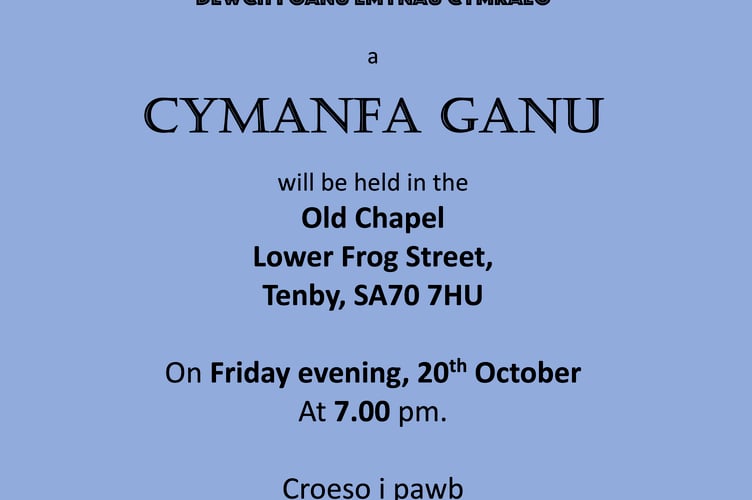 Cymanfa Ganu at The Old Chapel - poster