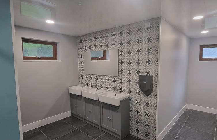 The award-winning loo and shower block at Redford Caravan Park, Narberth