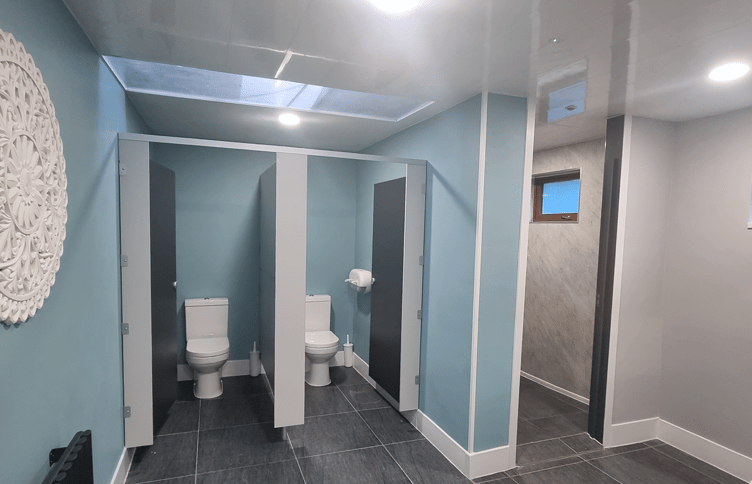 The award-winning loo and shower block at Redford Caravan Park, Narberth