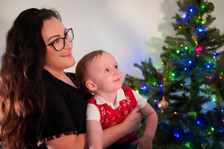 Brave Jack Howells and his mum Jamie