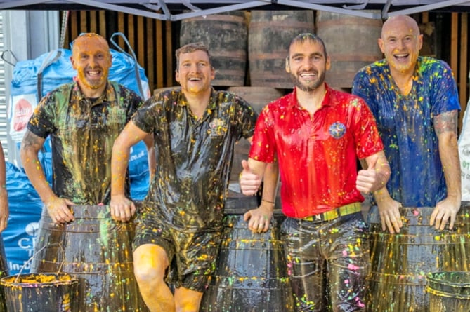 The Gunge Crew of 2022 who will be back this year to raise funds, with additional guest gungees! Pictured from left to right are Tony Pennock, Iwan Thomas, Jon Howcroft, Tom Dyer, Martin Jones, and Louise Clements.