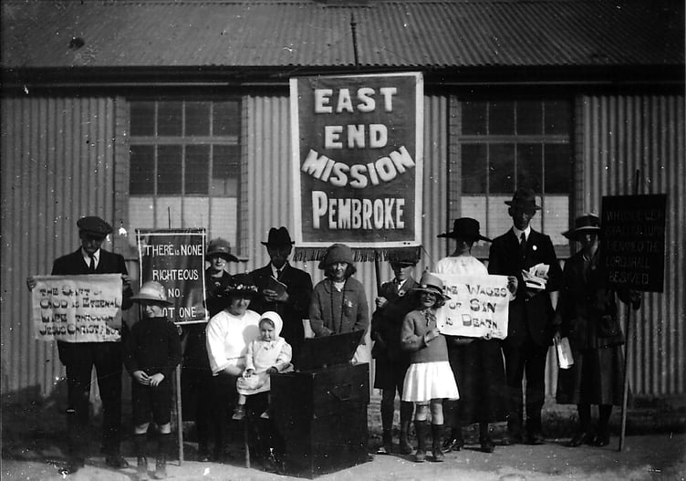 East End Mission Group at Pembroke's 'Tin Tabernacle'.