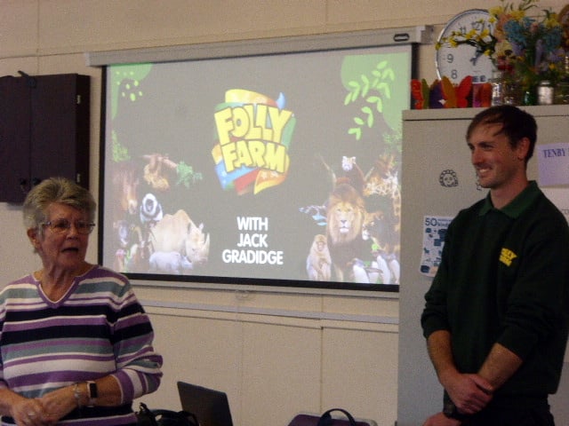 Tenby Friendship Club welcomed Jack Gradidge for a talk on Folly Farm