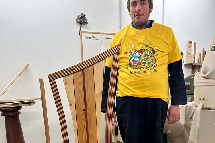 George MacCreath with the King Throne