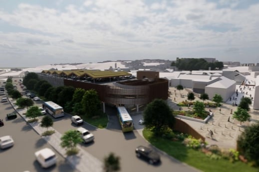 Artist impression of proposed Haverfordwest transport interchange