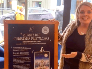 Ronni'z Big Christmas Paintalong with Tenby-born artist Rachel