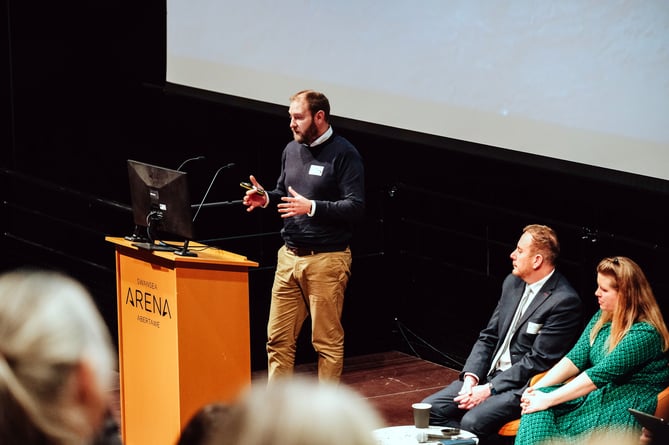 Cllr Paul Miller at the Inaugural Green Economy Conference in Swansea