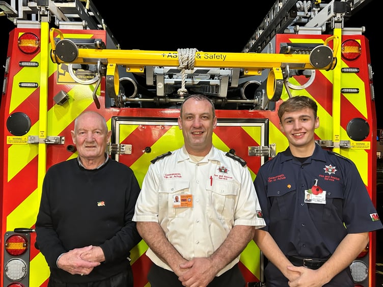 Firefighters Gareth, Emyr and Cian Jones