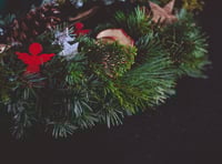 Christmas wreath making and raffle at Ludchurch WI buffet supper