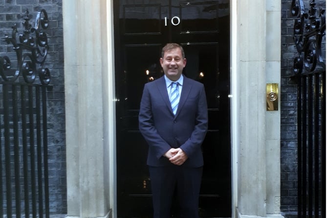 Michael Butcher outside No. 10 Downing Street