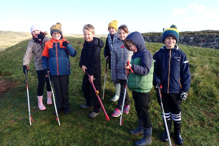 Templeton pupils at Freshwater West