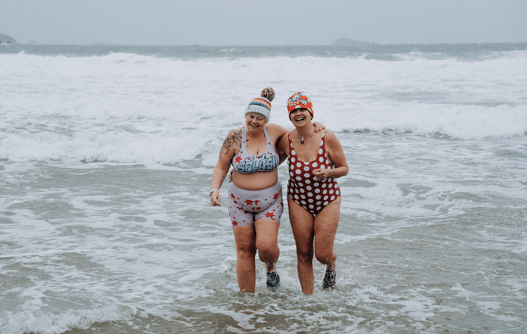 Bluetits New Year Swimming