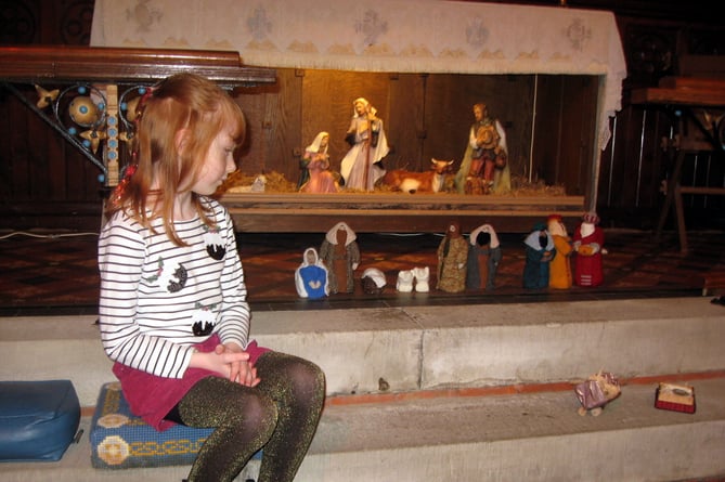 Nativity models at St Mary's Church Begelly