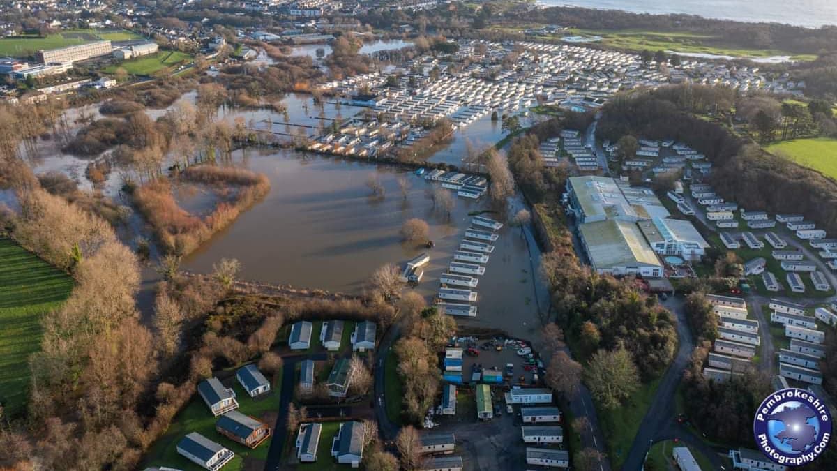 Flooding at Tenby - aerial video by Pembrokeshire Photography show full ...