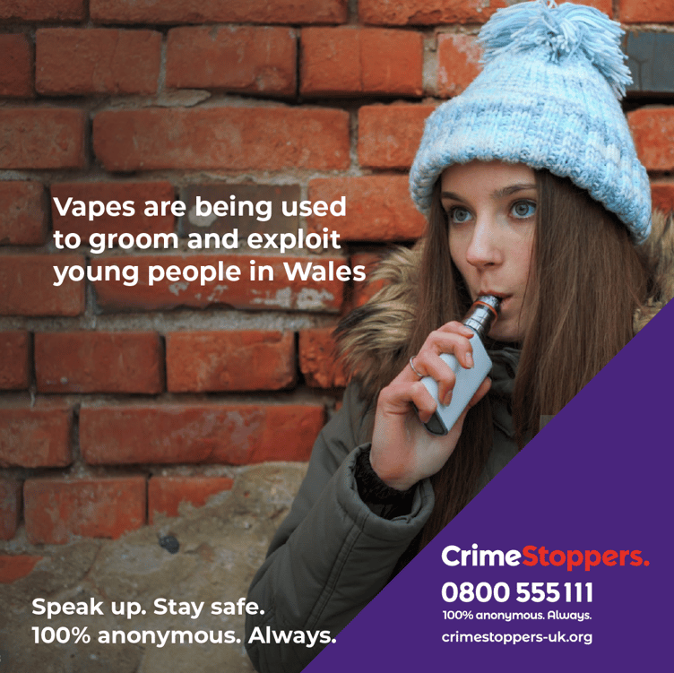 Vapes are being used to groom and exploit young people in Wales