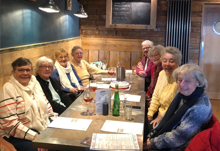 At their first meeting of the New Year, members celebrated the 90th anniversary of Saundersfoot WI with a delicious birthday lunch.