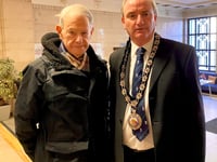 Council Chairman meets Holocaust survivor