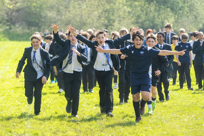 Children taking part in CAFOD’s Big Lent Walk