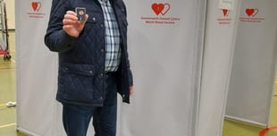 Kilgetty man gives blood for 100th time at Tenby session