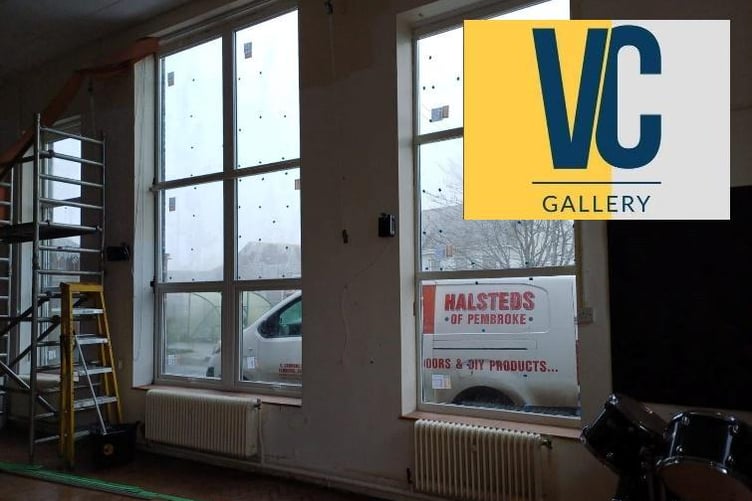 Window replacement being undertaken on the VC Gallery following a National Grid Grant.