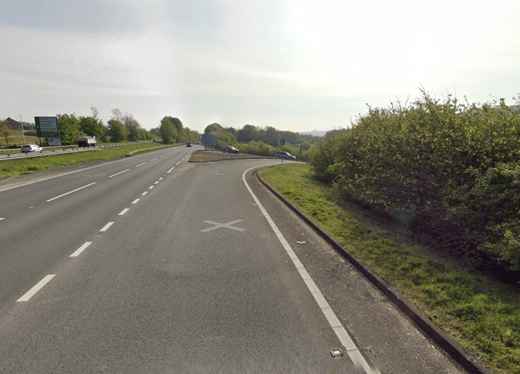 Near Nantyci slip road, A40