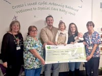 Family raises  £1,900 for Glangwili Special Care Baby Unit
