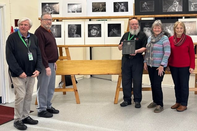 Tenby being awarded the Gwyn Morgan Trophy at the Memorial Competition