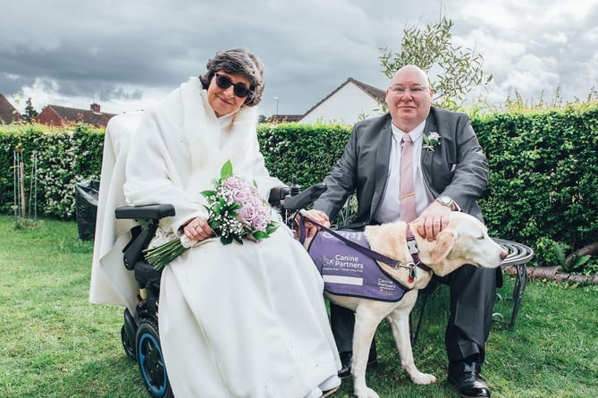 Assistance dog at a wedding