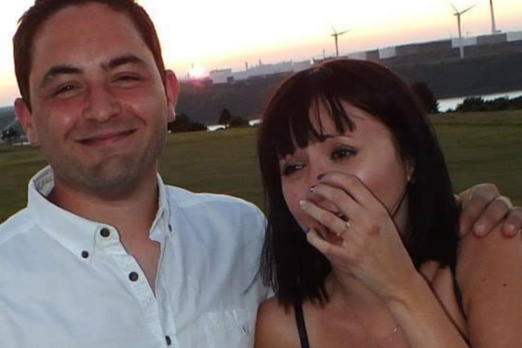 Philippa Griffiths, 35, and her partner, Daniel Griffiths, 37. See SWNS story SWSMschoolfriend. A woman fell in love with her friend's ex and married him - saying she's "grateful" her pal introduced them. Philippa Griffiths, 35, met her partner, Daniel Griffiths, 37, when her school friend started dating him in year nine. Her friend, then 14, and Daniel, then 16, dated for two years before ending it when he left the school. Philippa lost touch with Daniel before he drove past her a year later, tooting his horn, and the pair started messaging.