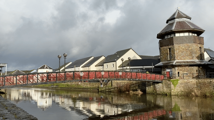 The current bridge at Haverfordwest