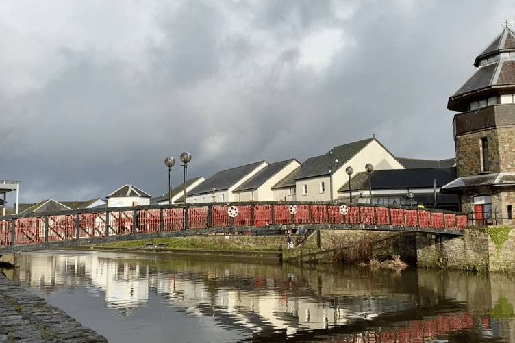 The current bridge at Haverfordwest