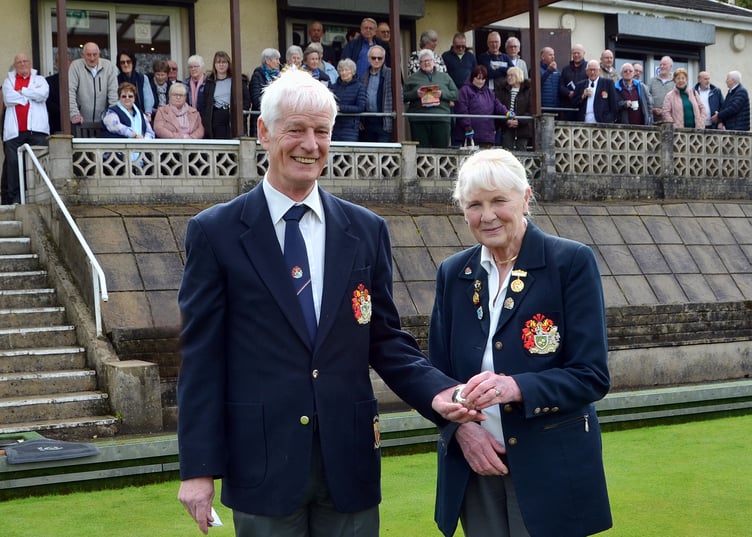 Collette receiving the Silver Jack from PDBC chairman Richard Hissey