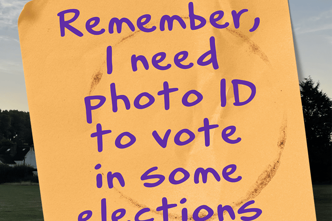 Voter ID sticky note graphic