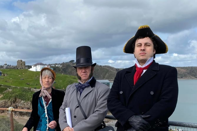 Brunel in Tenby during the Steampunk Festival, courtesy of the Murder Mystery Group