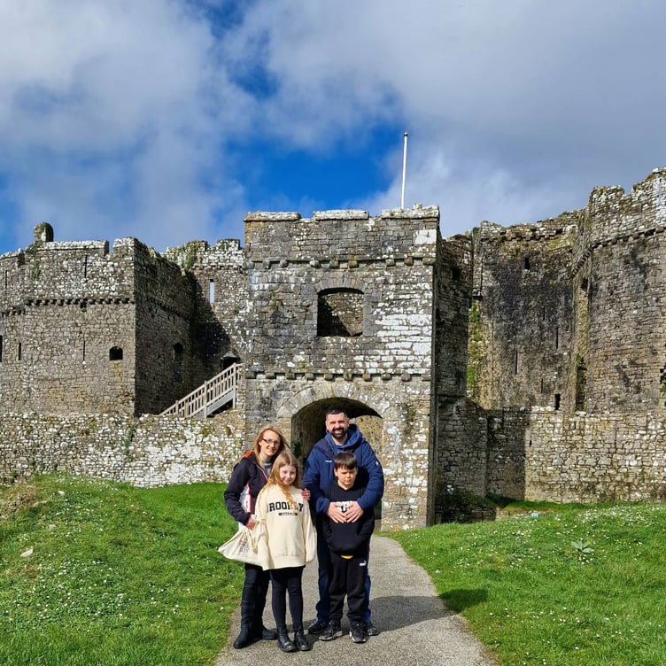 Rhys and his family were welcomed to Carew Castle, following his competition win.