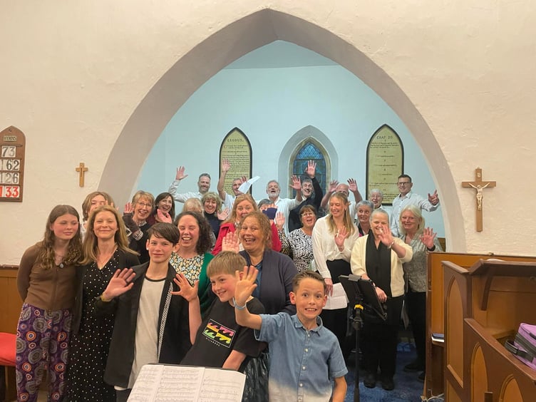 Pictured at Redberth Church, the village choir has recently given its second performance. Redberth Village Choir was set up just before Christmas to get the community together.