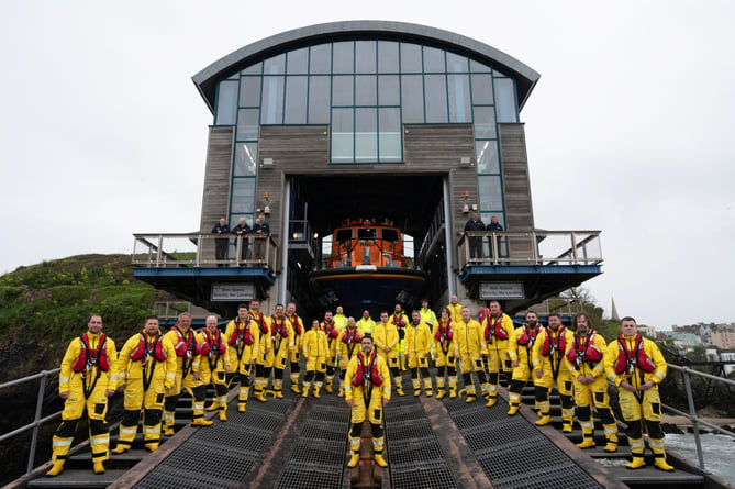 Despite the poor weather last Monday, local photographer Gareth Davies was still able to get some great new photos of the courageous crew at Tenby Lifeboats RNLI Station, it having been 12 years since the last photoshoot. (Pic. Gareth Davies Photography)