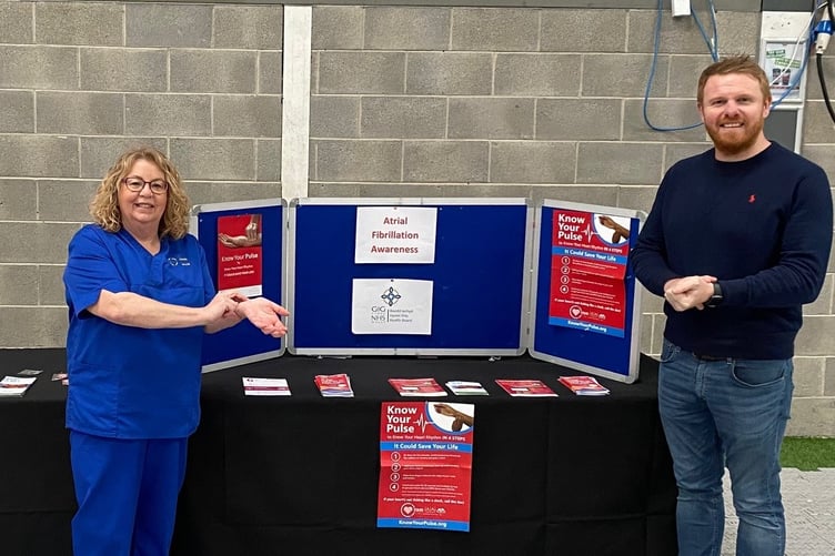 Mathew Banner, Cardiac Physiologist and Andrea Evans, Arrhythmia Specialist Nurse, Hywel Dda University Health Board