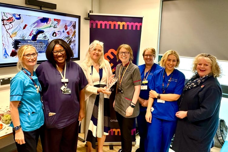 Hywel Dda maternity team awarded the 2024 CNO and RCM Wales Quality Improvement award