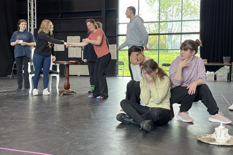 Carmarthen University students practising J M Barrie’s The Admirable Crichton