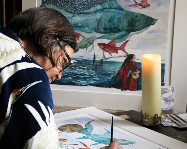 Jackie Morris painting