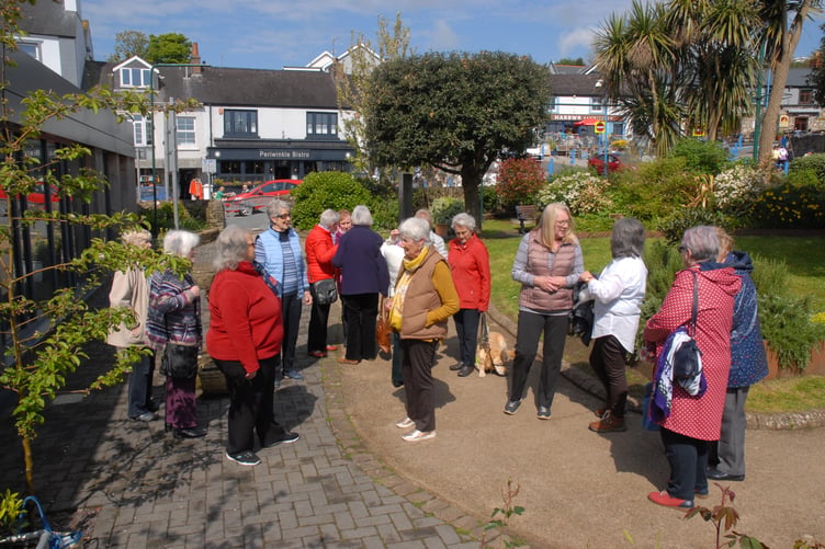 St Issell’s WI members in the Sensory Garden, Saundersfoot