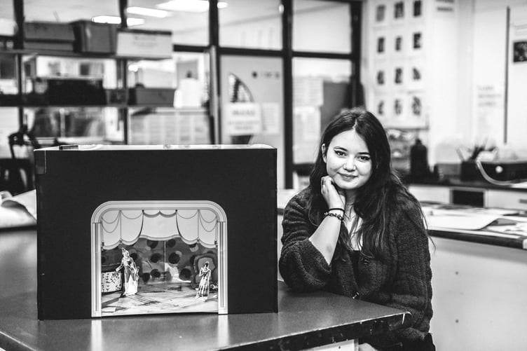 Phoebe-Lily pictured with her commended artwork piece