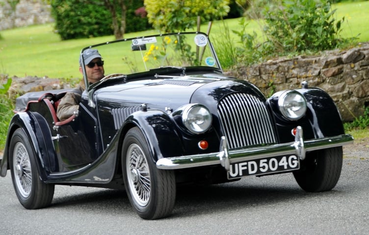 Close to a hundred classic cars left Carew to begin their charity summer run around the county. Photo: Malcolm Richards
