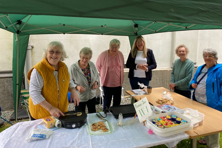 Pembroke Dock WI offered warm Welsh cakes at the Heritage Centre Armed Forces Day 2024 event
