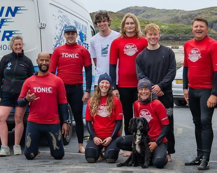 Ariel was part of the team providing adaptive surf lessons in Whitesands for a visiting school from England.