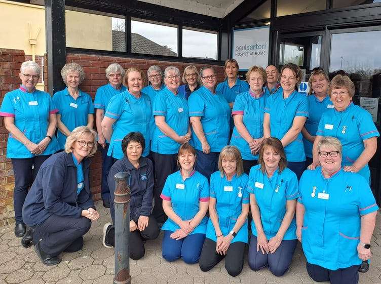 Community and office-based staff at Pembrokeshire chairty Paul Sartori Hospice at Home