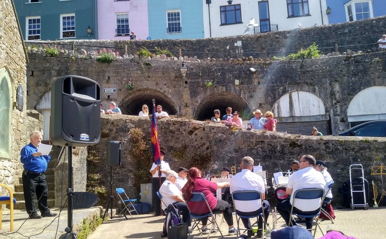 A previous Sea Sunday Service at St Julian's Chapel, Tenby