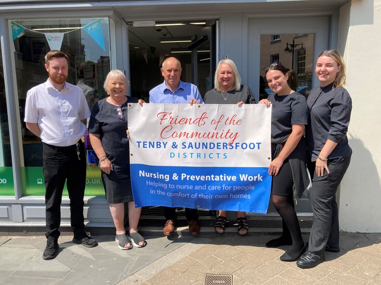 Yorkshire Building Society Charitable Foundation donated £750 to Tenby and Saundersfoot Districts Friends of the Community